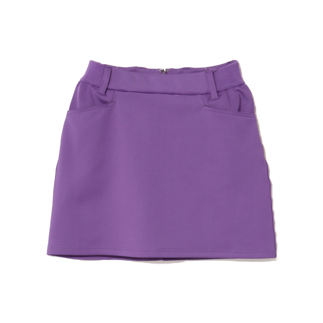 ANSUNESS 裏微起毛バックジップ台形スカート